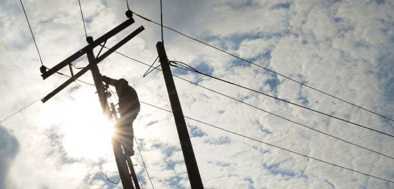 Aerial fiber construction